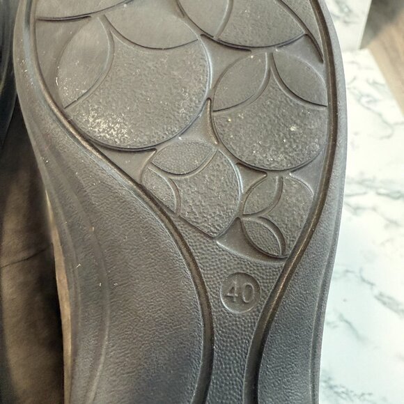 Dansko Women 40 US 9-9.5 Misty Mary Jane Shoe Gray Suede Buckle Strap Comfort - Picture 6 of 7